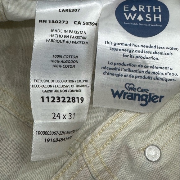 Wrangler Barrel 652 High Rise Jeans Read My Lips Lip Print Cotton Size 24 x 31 - Picture 7 of 14